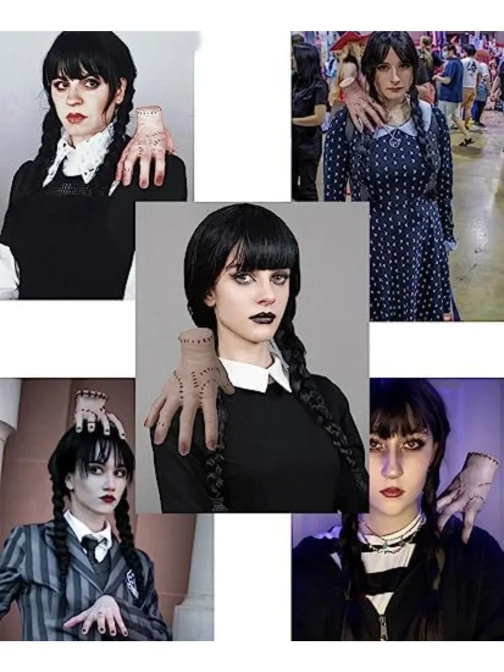 Scary Halloween Props - Wednesday Addams Hand Decoration for Party & Cosplay